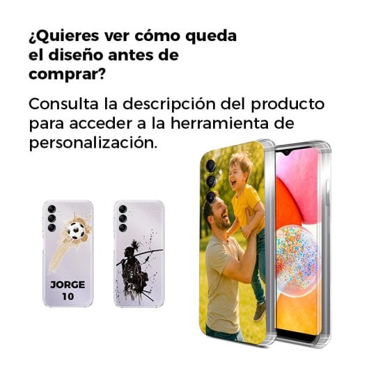 Coque transparente antichoc PcCom Essential personnalisable pour Samsung Galaxy A14
