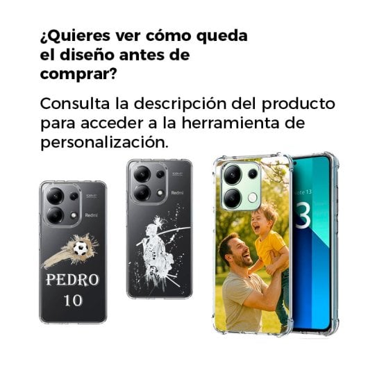 Cool Carcasa AntiShock Transparente para Xiaomi Redmi Note 13Pro Personalizada