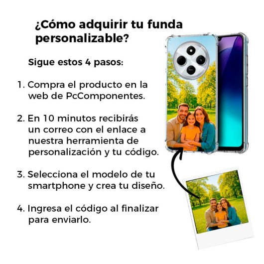 Cool Carcasa para Xiaomi Redmi 14C - POCO C75 AntiShock Transparente Personalizable