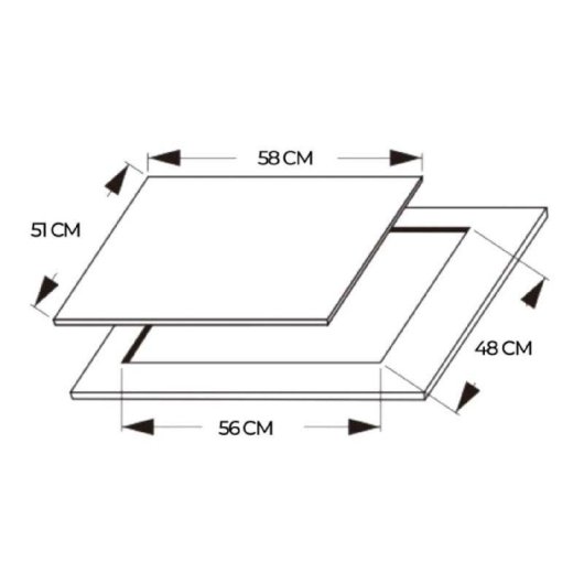 Placa de gas Cecotec Bolero Squad G 4200S 4 fuegos 8kW cristal negro WOK triple corona