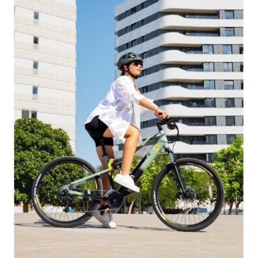 Vélo de montagne électrique Cecotec Mountain Millor, autonomie de 90 km, noir/vert