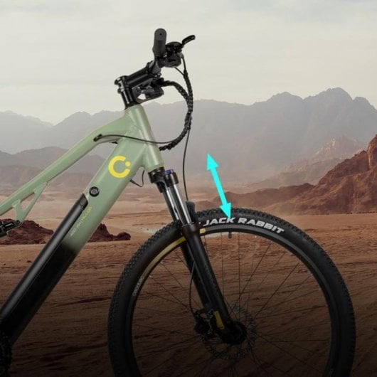 Vélo de montagne électrique Cecotec Mountain Millor, autonomie de 90 km, noir/vert