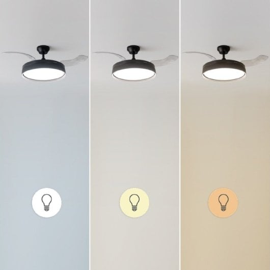 Cecotec Energysilence Aero 4200 invisible Ventilador De Techo 35W Led Negro