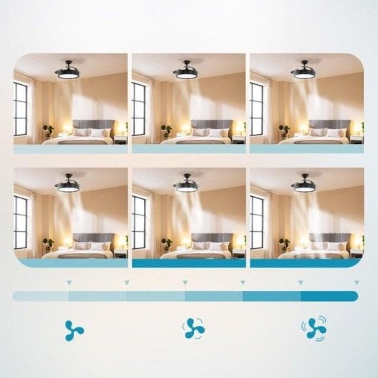 Deckenventilator Cecotec Energysilence Aero 4200 Invisible 35W LED Schwarz 106cm DC