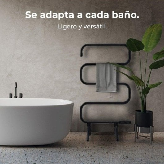 Radiador Elétrico Cecotec ReadyWarm 5000 Towel 100W compacto de chão e parede com proteção IP24