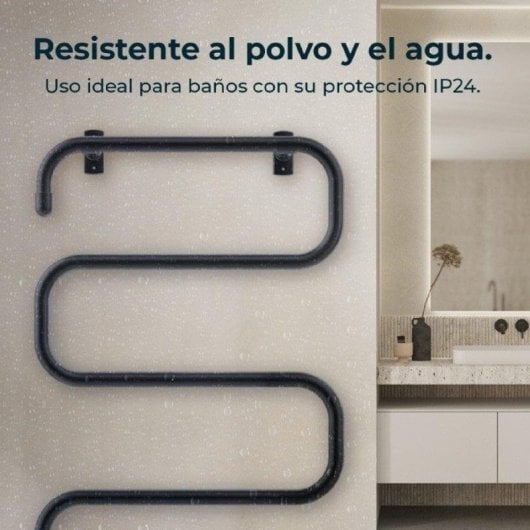 Radiador Elétrico Cecotec ReadyWarm 5000 Towel 100W compacto de chão e parede com proteção IP24