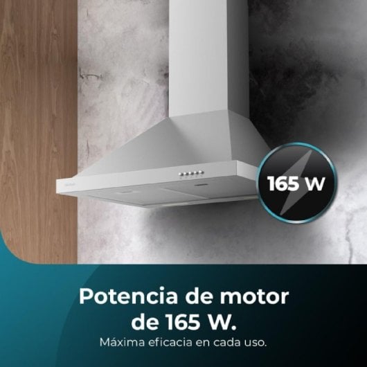 Cecotec Bolero Flux Pm 606500 Cappa Aspirante Piramidale 60 Cm A 165w Inox
