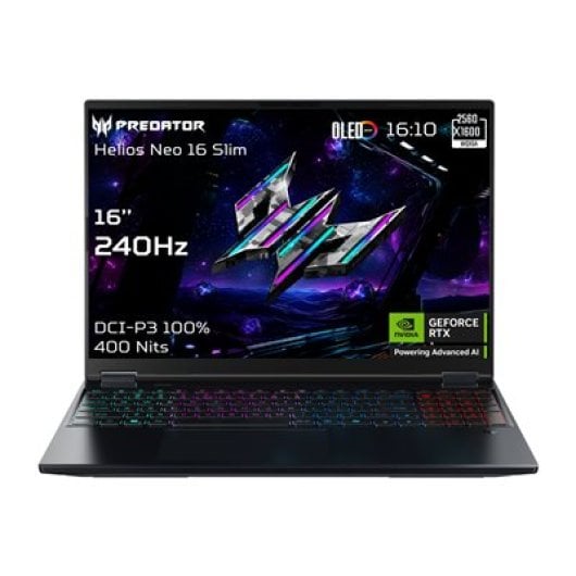 Portátil Acer Predator Helios Neo 16S PHN16S-71 16" Intel Core Ultra 9 64GB 2TB SSD RTX 5070 Ti OLED
