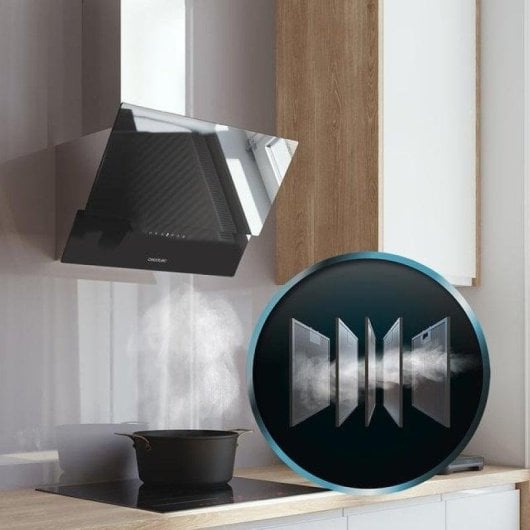 Campana extractora Cecotec Bolero Flux DT 608001 Decorativa 60cm nero controllo touch