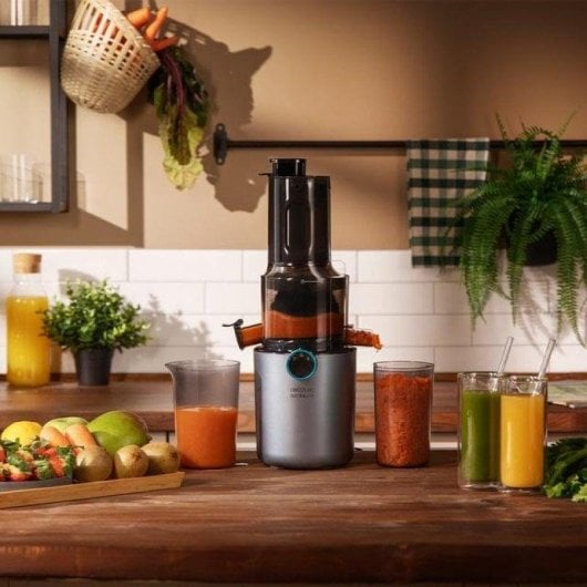 Entsafter Cecotec Juice&Live 1500 Slim 200W Edelstahl, 82mm Einfüllöffnung, Rücklauffunktion