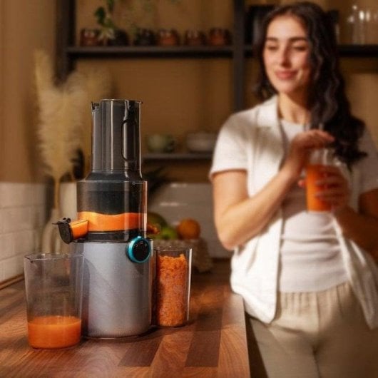 Entsafter Cecotec Juice&Live 1500 Slim 200W Edelstahl, 82mm Einfüllöffnung, Rücklauffunktion