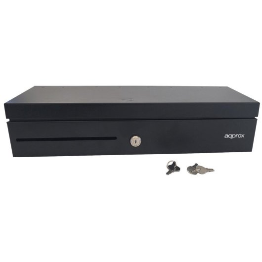 Approx appCASH02FLIPTOP Cajón Portamonedas Compacto Manual y Automático RJ-11/RJ-12 Negro