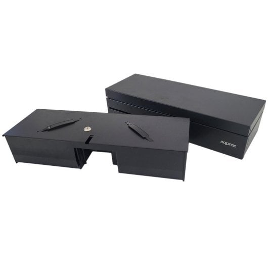 Approx appCASH02FLIPTOP Cajón Portamonedas Compacto Manual y Automático RJ-11/RJ-12 Negro