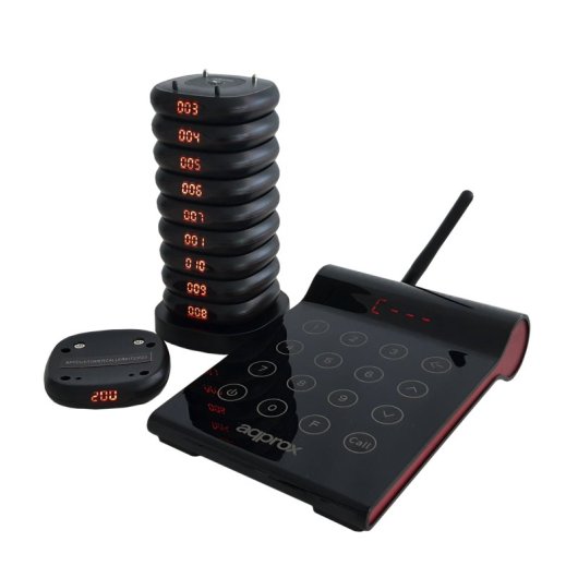 Kundenanruf-Kit Approx appCUSTOMERCALLERKIT/ Inkl. Sender / 10 Scheiben / Ladestation