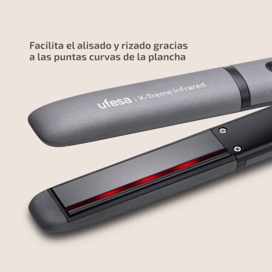 Ufesa X-Treme Infrared Alisador de Cabelo com Revestimento Cerâmico Cinzento