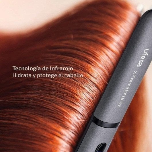 Lisseur Céramique Ufesa X-Treme Infrared 230ºC 5 Réglages Arrêt Automatique Écran Gris