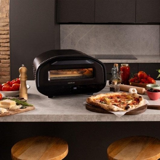 Forno elettrico Cecotec Pizza&co Tifosi 12L Nero con pietra per pizza e controllo digitale