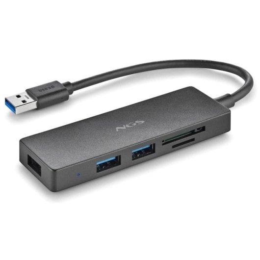 NGS IHUB READER HUB USB-A 3.2 5000Mbit/s auf 3x USB 3.0 / SD / MicroSD Schwarz