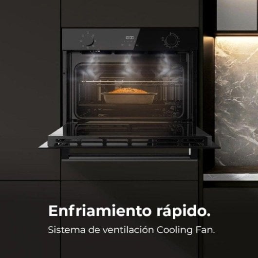 Horno eléctrico Cecotec Bolero Hexa M224500 53L Negro con vapor y Touch control