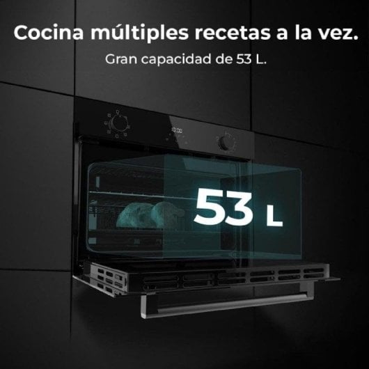 Horno eléctrico Cecotec Bolero Hexa M224500 53L Negro con vapor y Touch control