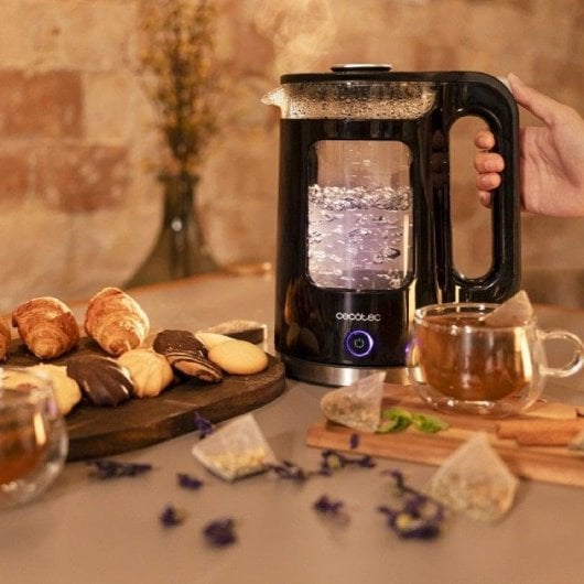 Wasserkocher Cecotec Thermosense 330 Glassy 1,7 L 2200 W Glas Schwarz kabellos