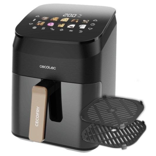 Freidora de Aire Cecotec Cecofry&Grill Smokin' 4500 4,5L 1900W Ventana con Ahumador