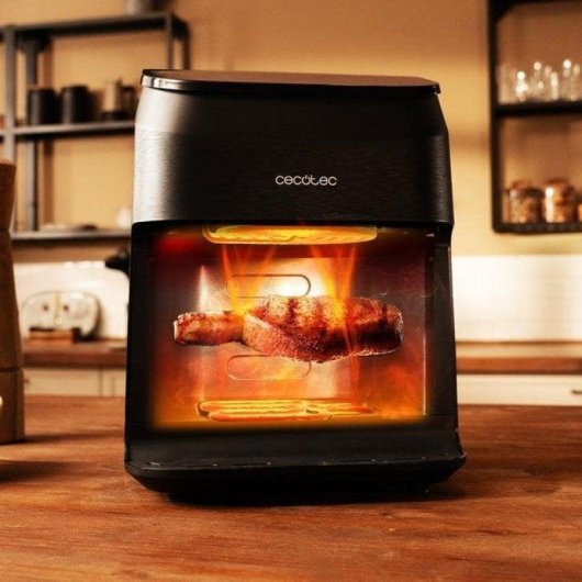 Freidora de Aire Cecotec Cecofry&Grill Smokin' 4500 4,5L 1900W Ventana con Ahumador