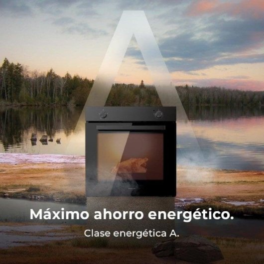 Horno Convencional Cecotec Bolero Hexa C126000 77L 60cm Hidrolítico A con Vapor Inox