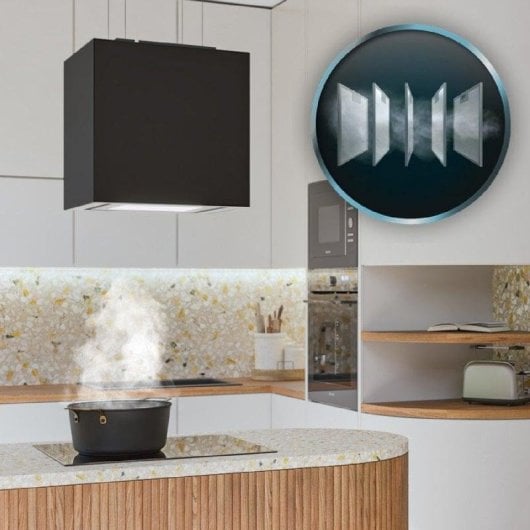 Campana extractora Cecotec Bolero Flux CCT 448000 Recirculación 44cm con control táctil y filtro de carbono