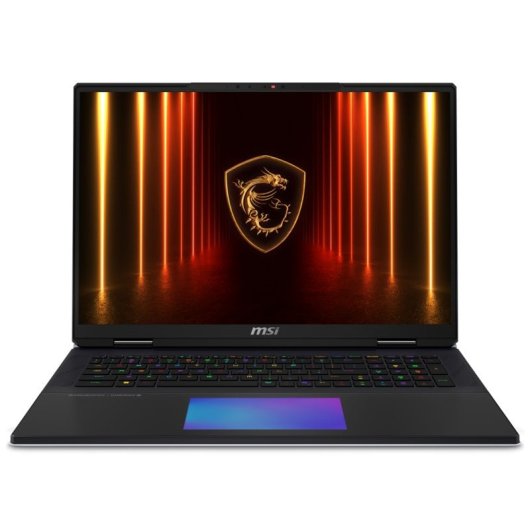 MSI Titan 18 HX AI A2XWJG-609FR Intel Core Ultra 9 285HX Ordinateur portable 45,7 cm (18") UHD+ 64 Go DDR5-SDRAM 6 To SSD NVIDIA GeForce RTX 5090 Wi-Fi 7 (802.11be) Windows 11 Pro Noir
