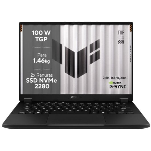 ASUS TUF Gaming FA401UU-RG004W AMD Ryzen™ 7 8845HS Ordinateur portable 35,6 cm (14") 2.5K 16 Go LPDDR5x-SDRAM 1 To SSD NVIDIA GeForce RTX 4050 Wi-Fi 6E (802.11ax) Windows 11 Home Gris