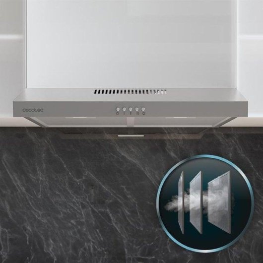 Campana extractora Cecotec Bolero Flux CM 602200 Aspirazione convenzionale 60cm Inox luce a LED