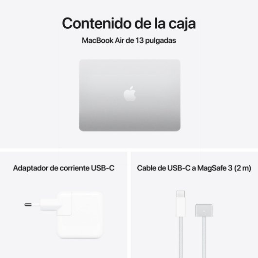 Apple MacBook Air – M4 – Apple M4 10-Core – 24 GB RAM – 512 GB SSD – 13,6 Zoll IPS 2560 x 1664 (WQXGA) – Wi-Fi 6E, Bluetooth – Silber – Taste: Französisch