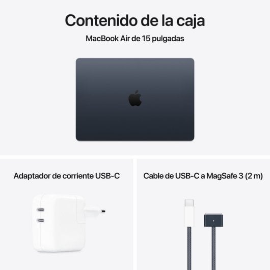 Portátil Apple MacBook Air 15.3" Apple M4 16GB 512GB SSD Apple GPU macOS Sequoia Medianoche