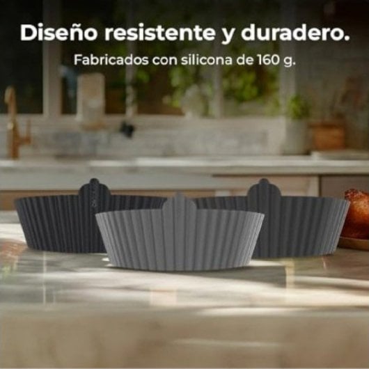 Cecotec Cecofry Bucket Pack Zubehör 3er-Pack kreisförmige Silikonformen