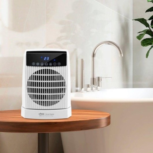 Aquecedor Termoventilador Ufesa Persei 2000W Base Oscilante IP21 LED