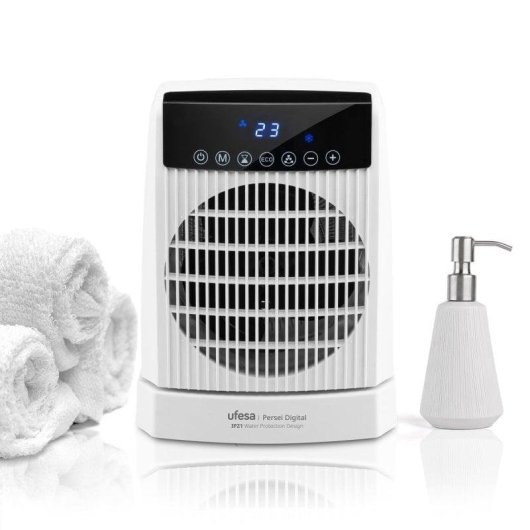 Aquecedor Termoventilador Ufesa Persei 2000W Base Oscilante IP21 LED