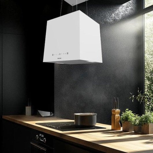 Campana extractora Cecotec Bolero Flux CCT 448000 Recirculação Ilha 44cm controlo gestual