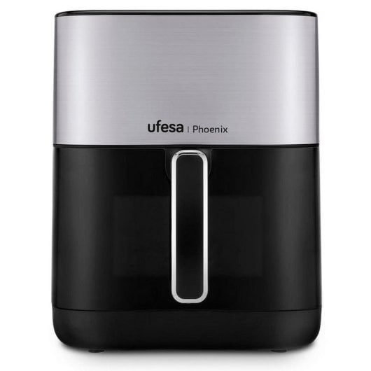 Ufesa Phoenix Freidora de Aire con Vapor, Doble Resistencia y Ventana 6L Negra/Inox