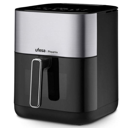 Ufesa Phoenix Freidora de Aire con Vapor, Doble Resistencia y Ventana 6L Negra/Inox