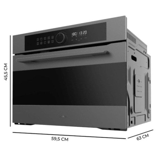 Horno elektrisch Cecotec Bolero Hexa AF314500 Matt 53L Schwarz mit Airfry und Dampfunterstützung