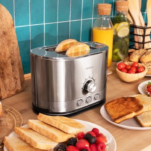 Cecotec  Shine&toast Double Tostador Vertical Doble Ranura Inox