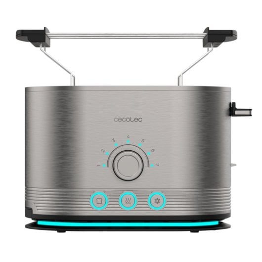 Toaster Cecotec Shine&Toast Double 850 W Edelstahl Doppel-Schlitz LED-Ring