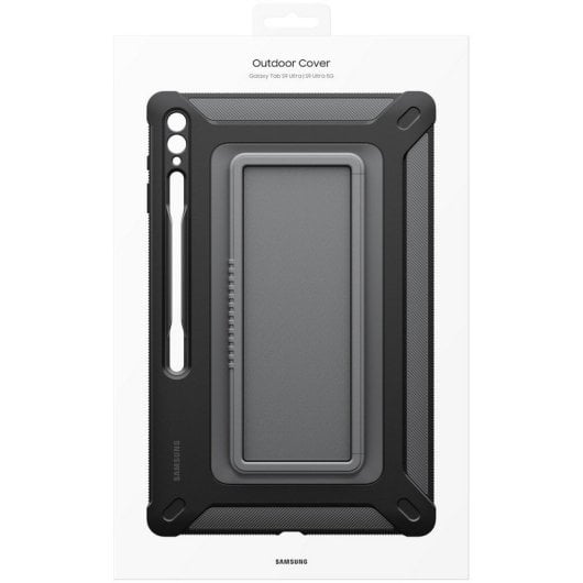 Samsung Robuste Outdoor-Hülle mit Ständer in Schwarz für Galaxy Tab S9 Ultra / Tab S9 Ultra 5G