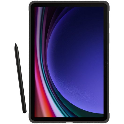 Samsung Robuste Outdoor-Hülle mit Ständer in Schwarz für Galaxy Tab S9 / Tab S9 5G