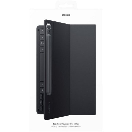 Samsung Book Cover Slim con tastiera nera per Galaxy Tab S9