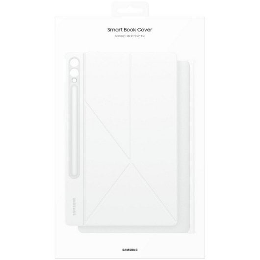 Étui magnétique Samsung Smart Book Cover pour Galaxy Tab S9 Plus, blanc