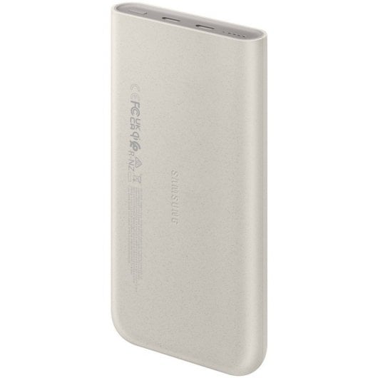 Samsung Batería Portátil 10.000mAh de Carga Súper Rápida 25W, Carga Inalámbrica, 2 Puertos, Beige