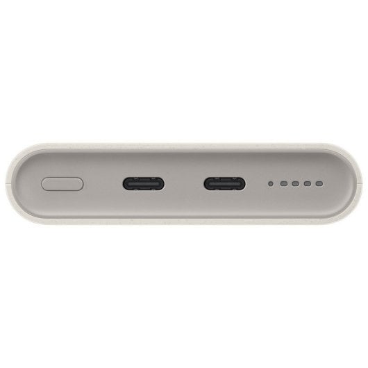 Samsung Batería Portátil 10.000mAh de Carga Súper Rápida 25W, Carga Inalámbrica, 2 Puertos, Beige
