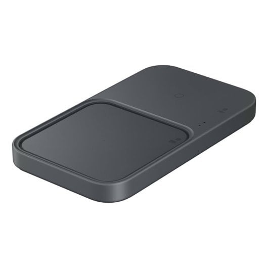 Samsung Super Fast Wireless Charger Duo, ultraschnelles kabelloses Ladegerät, 15 W max. USB-C Dunkelgrau